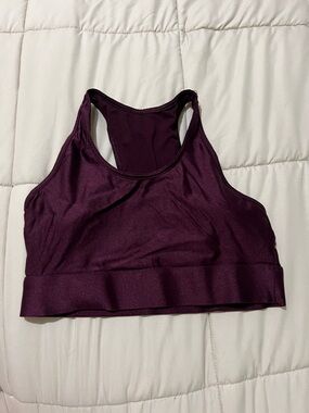 Fabletics Plum Racerback Sports Bra